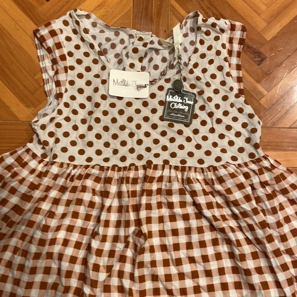 Womens Matilda Jane Feeling Collegiate Orange and White Checkered Top in Size M - Picture 2 of 6